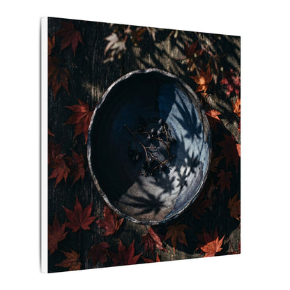 Autumn Ceramic Bowl Shadow Zen Canvas Art | Bold Decor