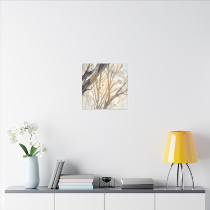 Ma Shadow Play Canvas Art - Japandi Watercolor