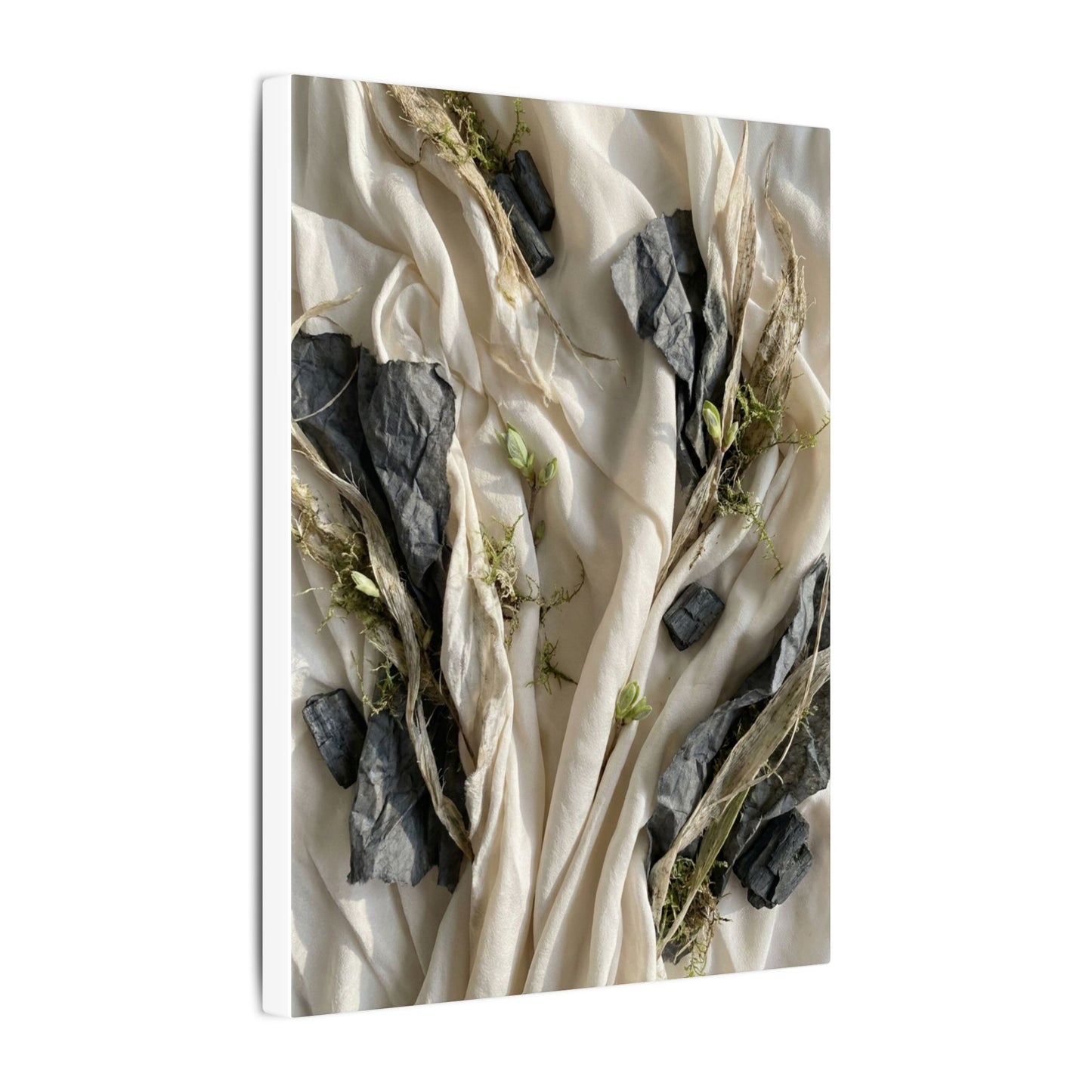 Spring Silk Drape Texture Canvas Art | Warm Decor