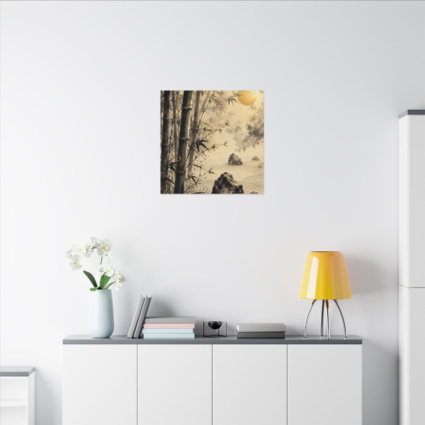 Peaceful Bamboo Grove Canvas Art - Karesansui Zen