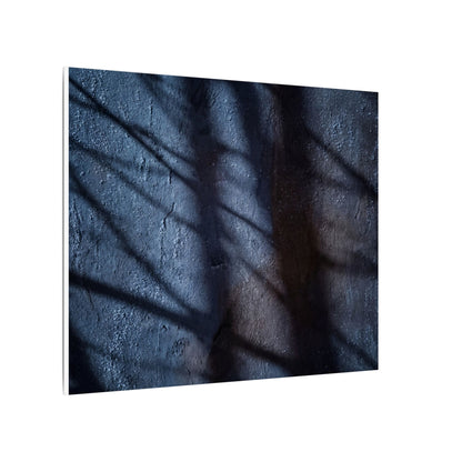 Dark Japandi Shadow Play in Moonlight | Moody Minimal Canvas Art