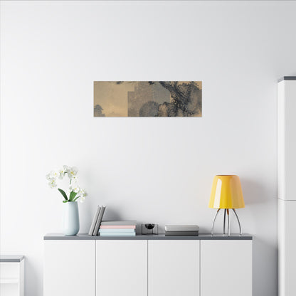 Japandi Pine Tree in Moonlight | Japanese Pattern Canvas Art