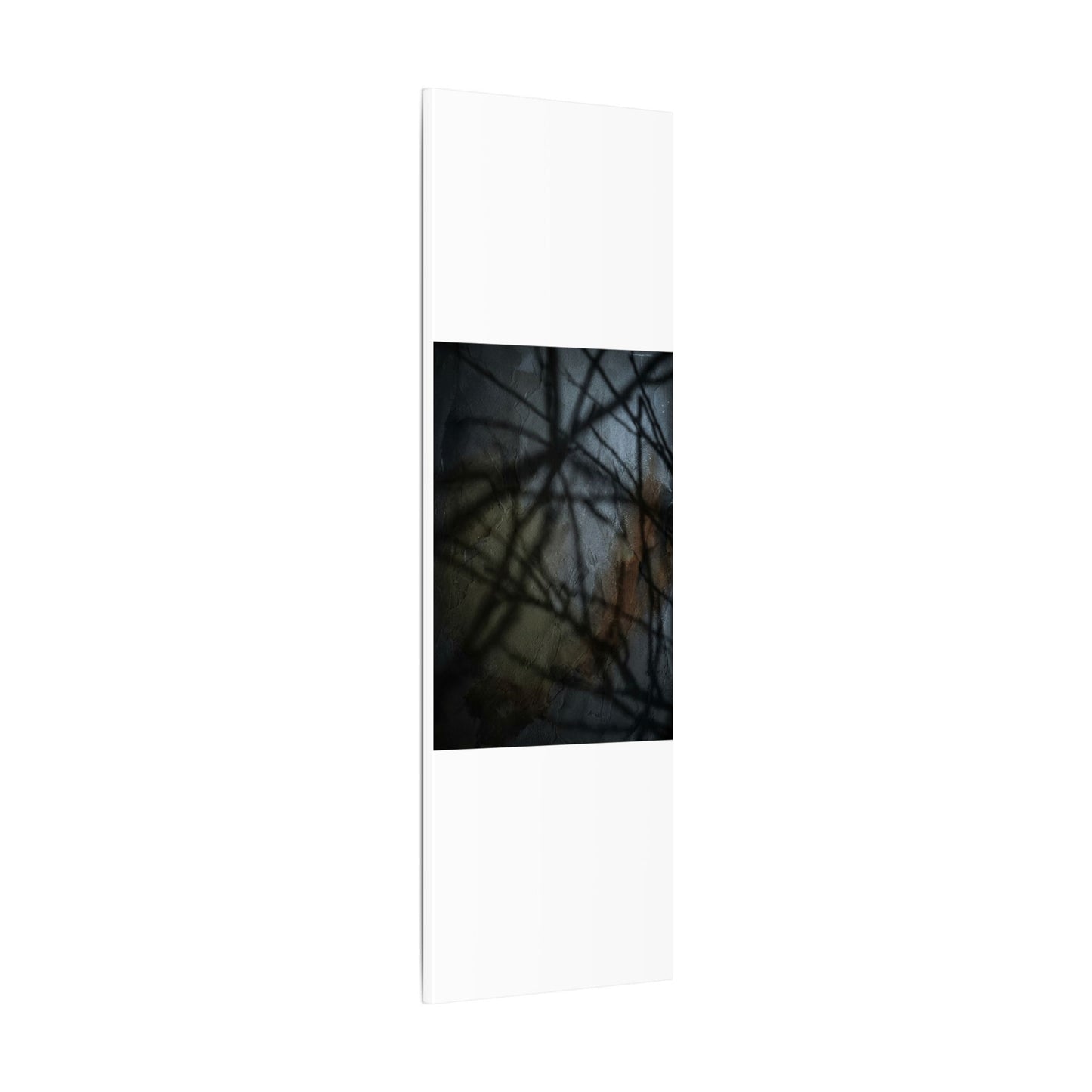 Shadow Play Dark Texture Canvas Art | Sophisticated Dark Japandi Art