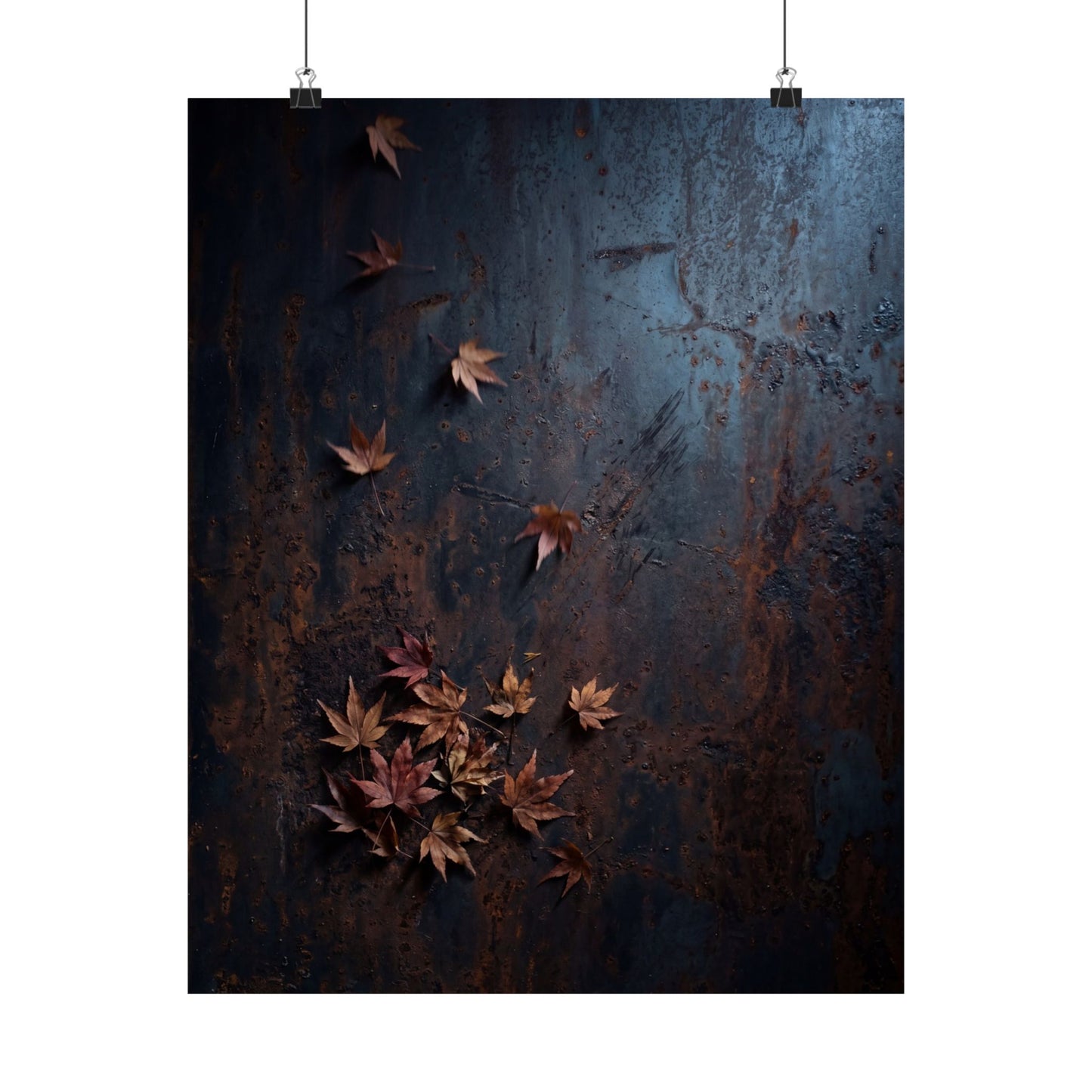 Rust Patina Wall Art Print | Autumn Dark Japandi Shadow Zen Art