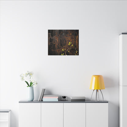 Golden Hour Rust Patina Canvas Art - Dark Japandi Fukinsei
