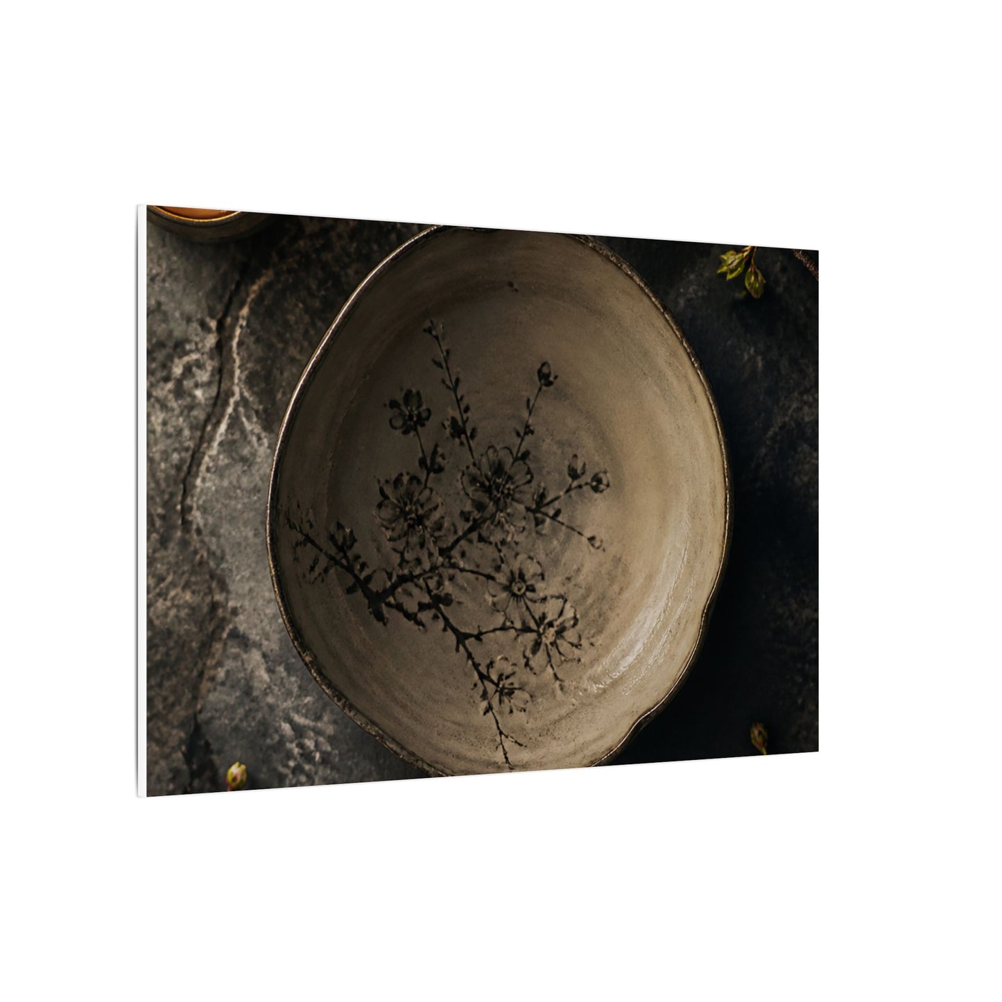 Ceramic Bowl Spring Canvas Art | Japandi Earthy Design