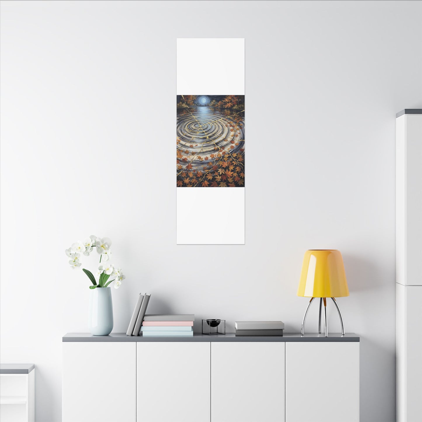 Moonlight Water Ripple Canvas Art - Kintsugi Fukinsei