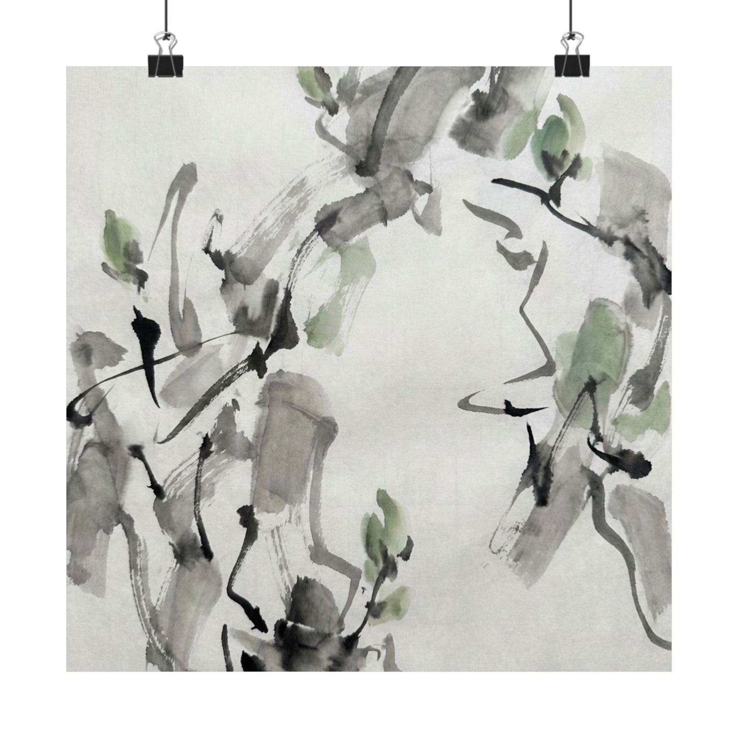 Overcast Ink Brushstroke Wall Art Print - Zen Ma Art Print