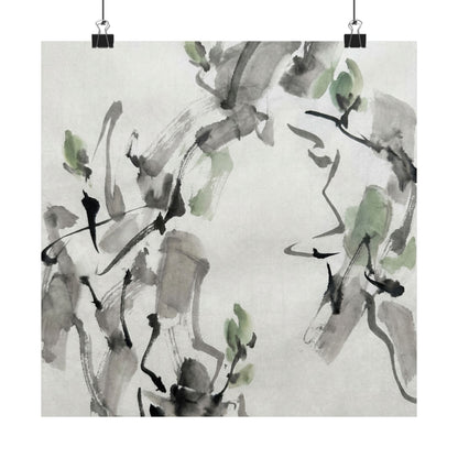 Overcast Ink Brushstroke Wall Art Print - Zen Ma Art Print