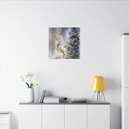 Incense Smoke Summer Canvas Art | Japandi Cozy Design