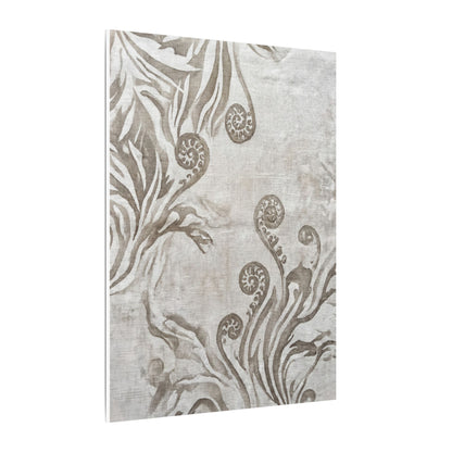 Japandi Fern Unfurling in Overcast | Japanese Pattern Canvas Art