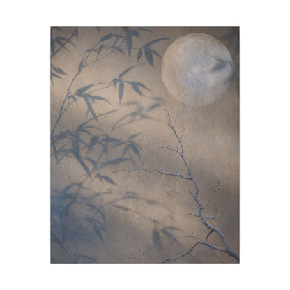 Shadow Play Canvas Art | Winter Japandi Japanese Pattern Art