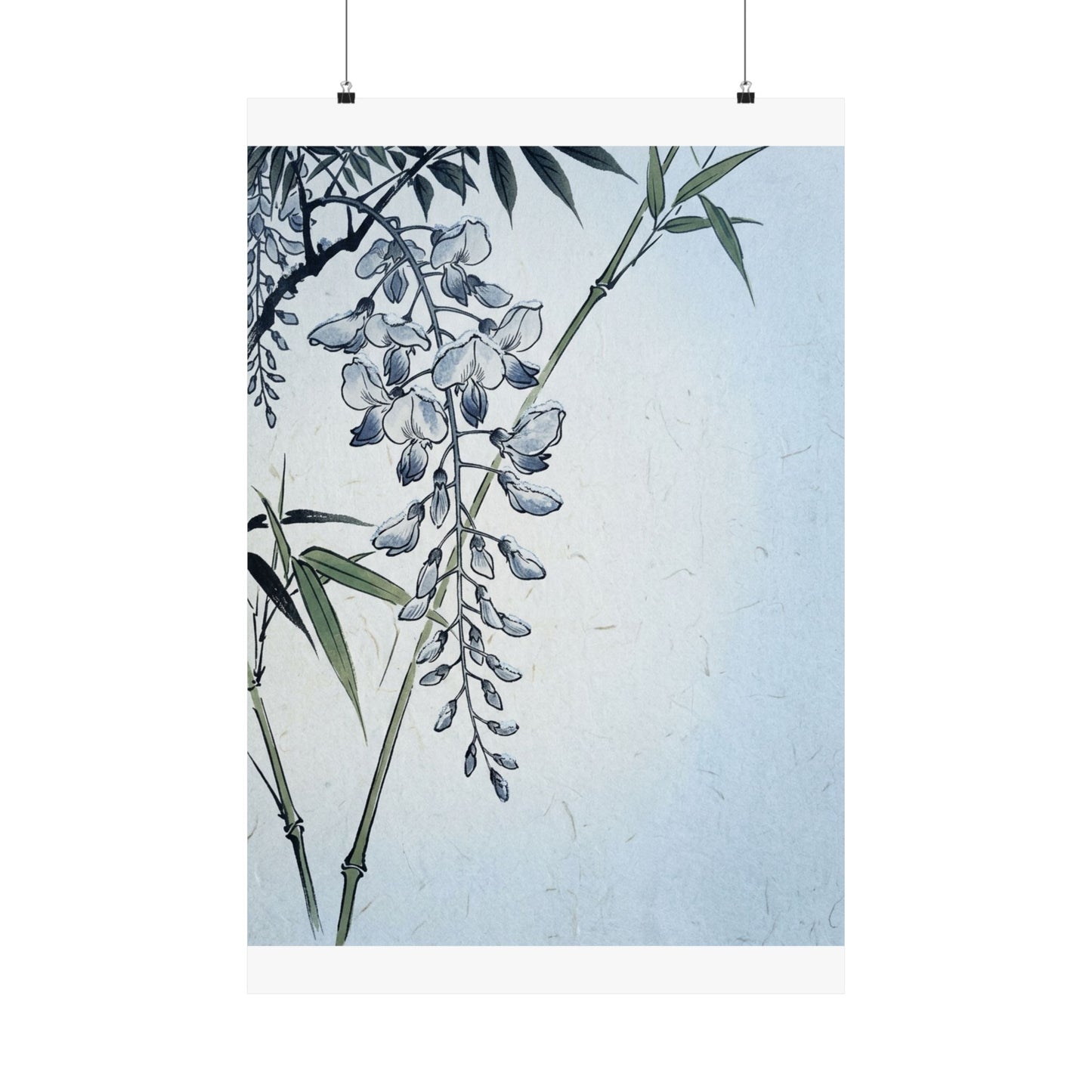 Wisteria Winter Wall Art Print | Zen Calm Design