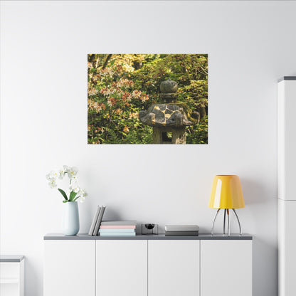 Spring Stone Lantern Gold Repair Canvas Art | Beautiful Decor