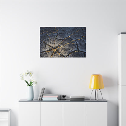 Cracked Earth Broken Beauty Canvas Art | Artful Kintsugi Art