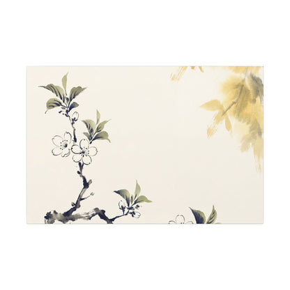 Kanso Cherry Blossom Canvas Art - Zen Sumi E