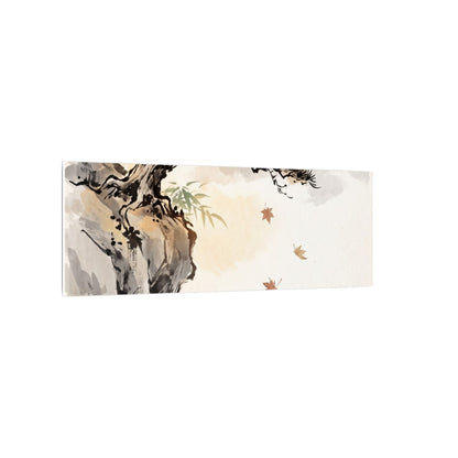 Peaceful Pine Tree Canvas Art - Sumi E Zen