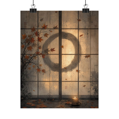 Shoji Screen Wall Art Print | Autumn Japandi Texture Art
