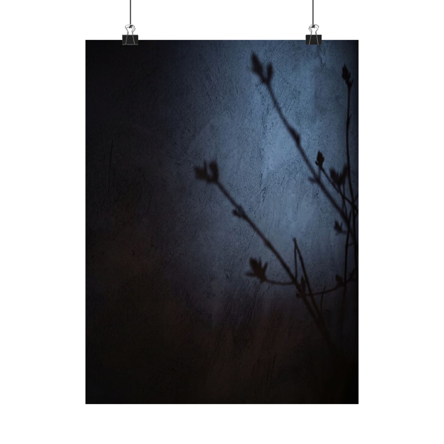 Shadow Play Wall Art Print | Spring Dark Japandi Moody Minimal Art