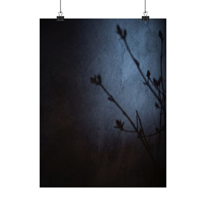 Shadow Play Wall Art Print | Spring Dark Japandi Moody Minimal Art
