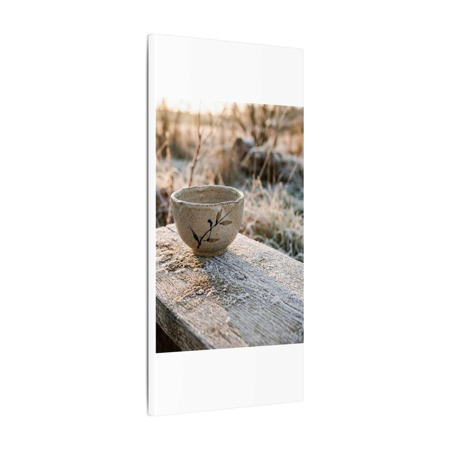 Golden Hour Ceramic Bowl Canvas Art - Japandi Ma