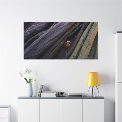 Silk Drape Shadow Zen Canvas Art | Moody Dark Japandi Art
