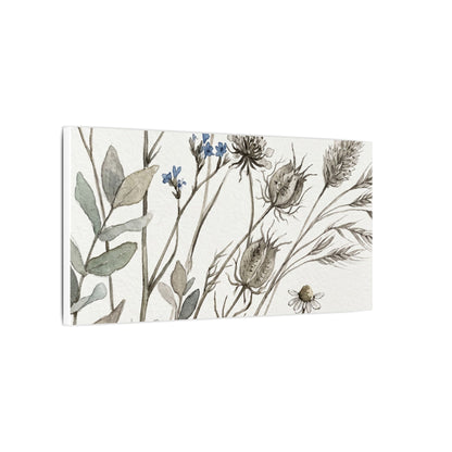 Dried Flowers Canvas Art | Summer Japandi Watercolor Art