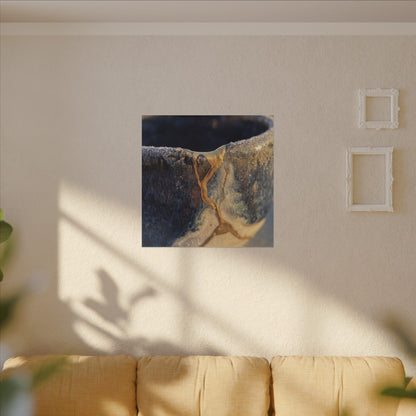 Winter Ceramic Bowl Gold Vein Canvas Art | Healing Decor