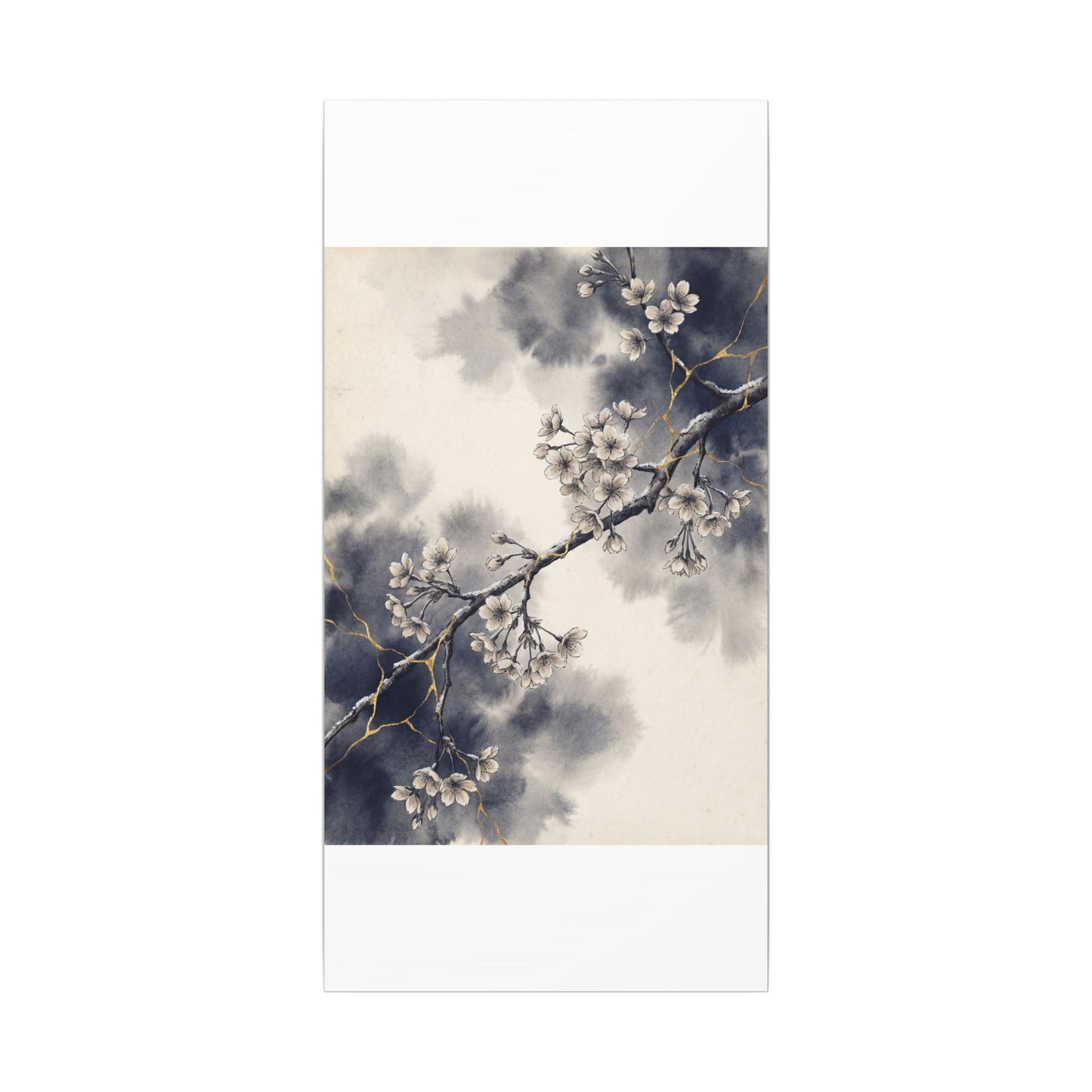 Ma Cherry Blossom Canvas Art - Kintsugi Gold Vein