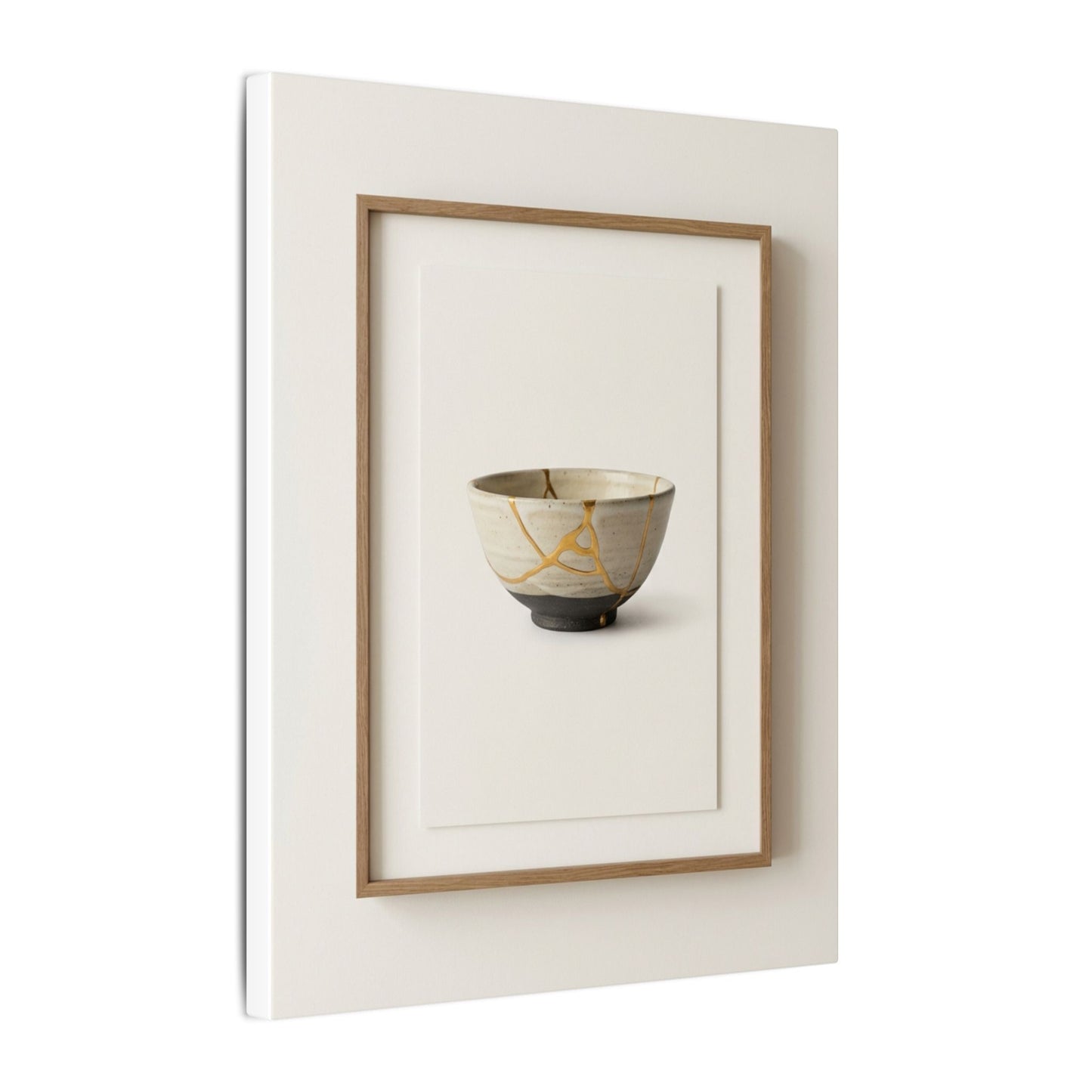 Kintsugi Charcoal Canvas Art