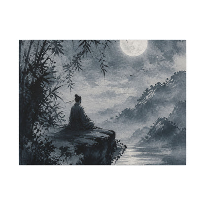 Ink Brushstroke Sumi E Canvas Art | Serene Zen Art