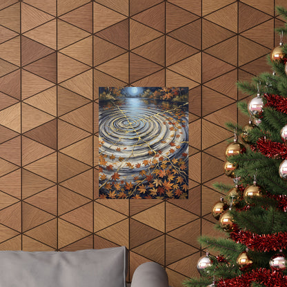 Water Ripple Gold Repair Wall Art Print | Philosophical Kintsugi Art
