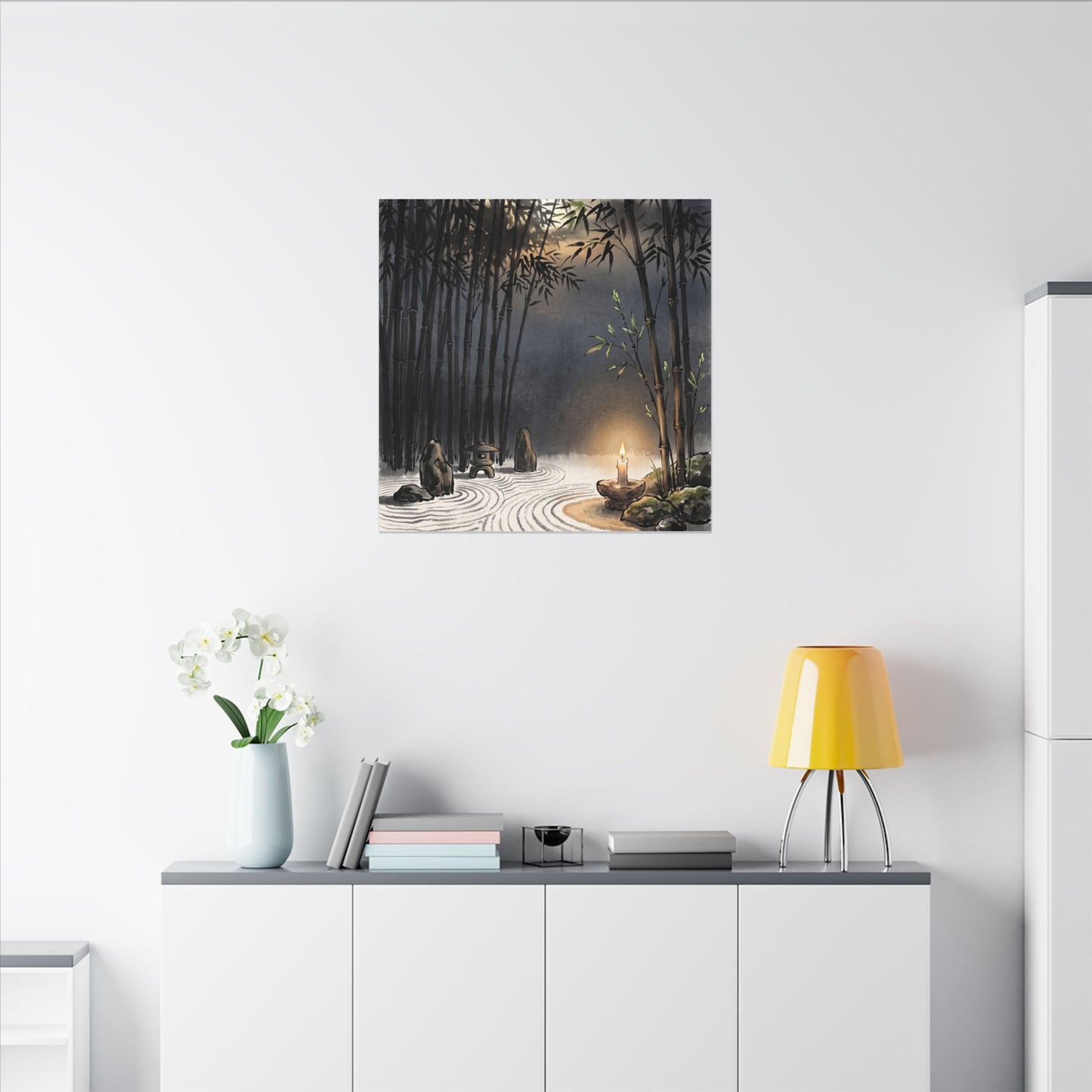 Tranquil Bamboo Grove Canvas Art - Karesansui Zen
