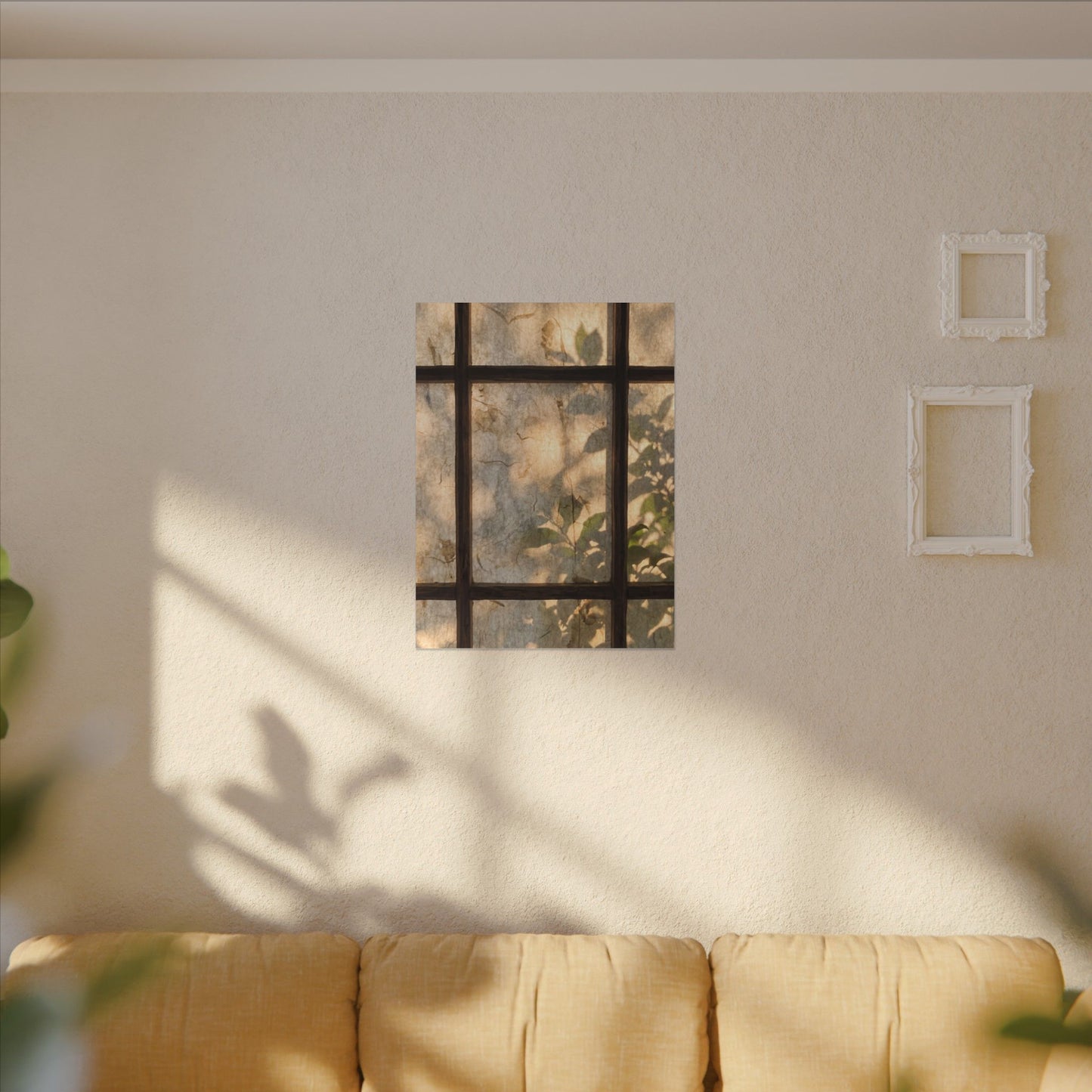 Golden Hour Shoji Screen Canvas Art - Japandi Mono No Aware