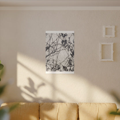 Winter Shadow Play Japanese Pattern Canvas Art | Elegant Decor