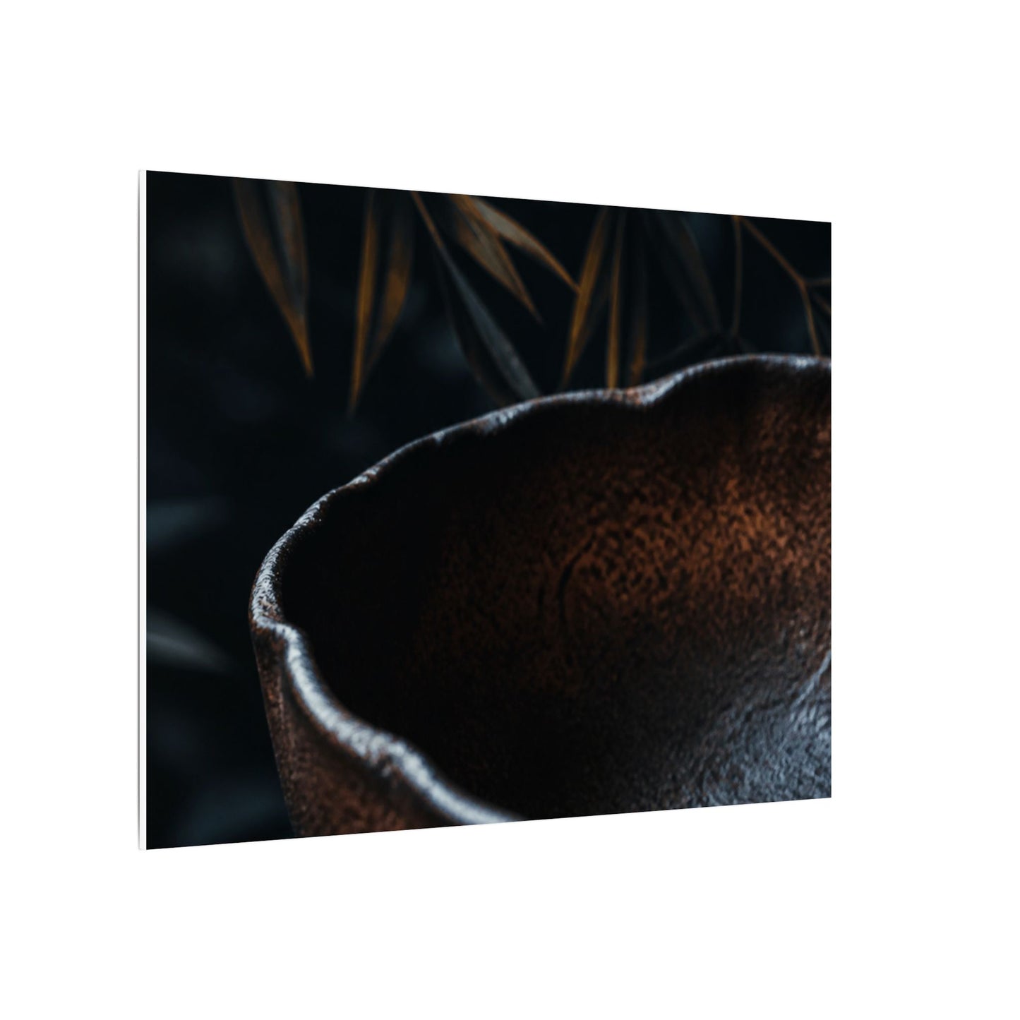 Luxurious Ceramic Bowl Canvas Art - Shadow Zen Dark Japandi