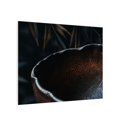 Luxurious Ceramic Bowl Canvas Art - Shadow Zen Dark Japandi