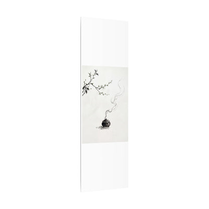 Calm Incense Smoke Canvas Art - Sumi E Zen
