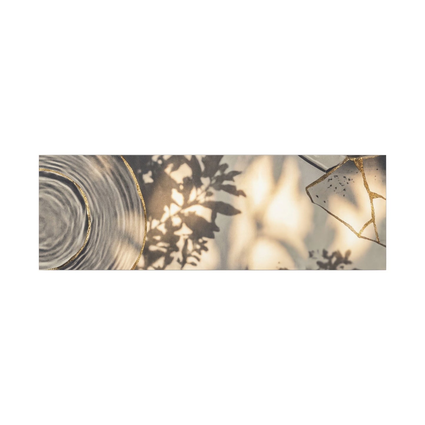 Healing Water Ripple Canvas Art - Gold Vein Kintsugi