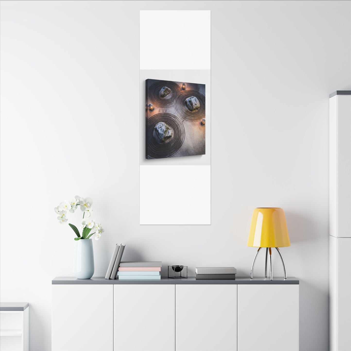 Candlelight Rock Garden Canvas Art - Japandi Ma