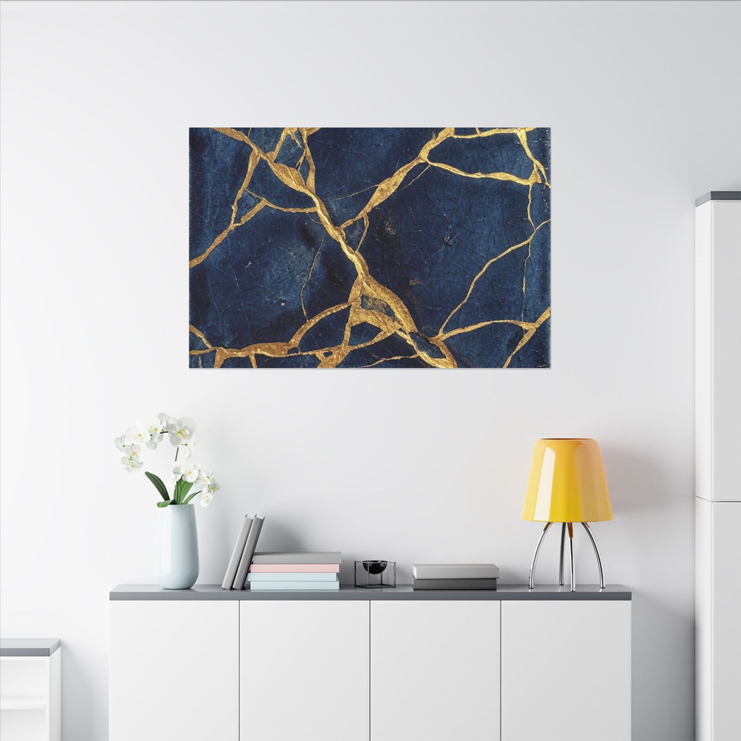Kintsugi Crackle Canvas Art