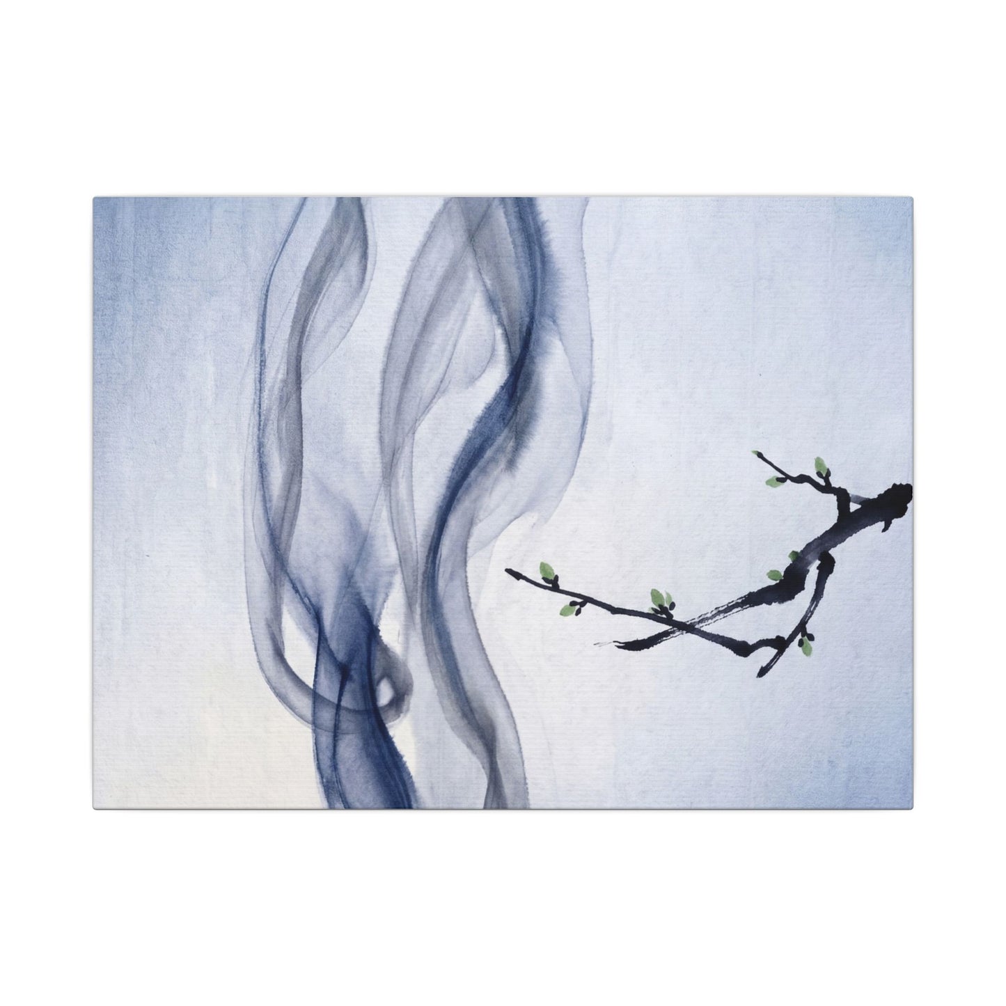 Incense Smoke Spring Canvas Art | Zen Tranquil Design Art Print