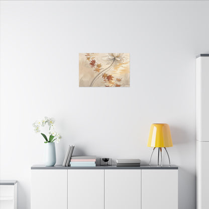 Lotus Flower Canvas Art | Autumn Japandi Minimal Line Art