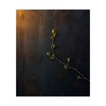 Bold Rust Patina Wall Art Print - Moody Minimal Dark Japandi