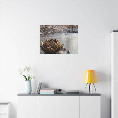 Lotus Flower Gold Repair Canvas Art | Beautiful Kintsugi Art