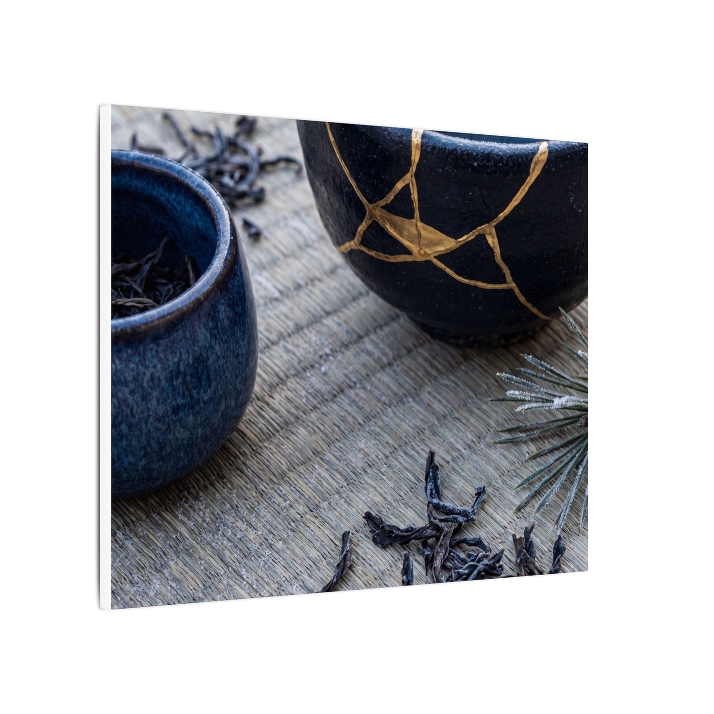 Kintsugi Tea Ceremony in Overcast | Gold Vein Canvas Art