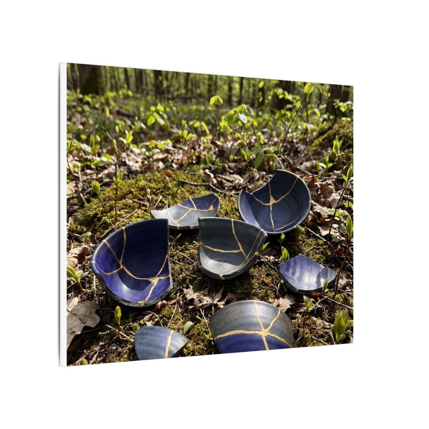 Philosophical Broken Pottery Canvas Art - Broken Beauty Kintsugi