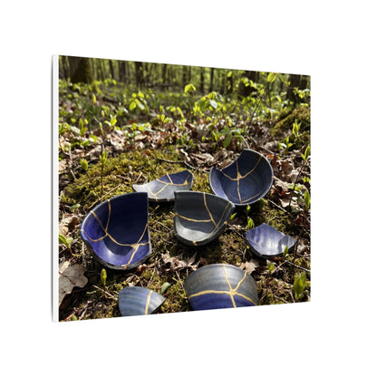 Philosophical Broken Pottery Canvas Art - Broken Beauty Kintsugi