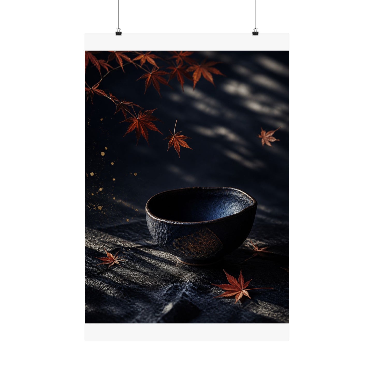 Datsuzoku Ceramic Bowl Wall Art Print - Dark Japandi Moody Minimal