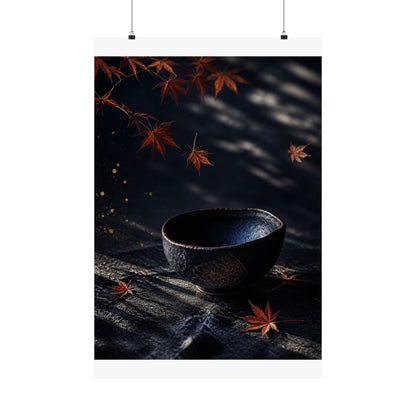 Datsuzoku Ceramic Bowl Wall Art Print - Dark Japandi Moody Minimal